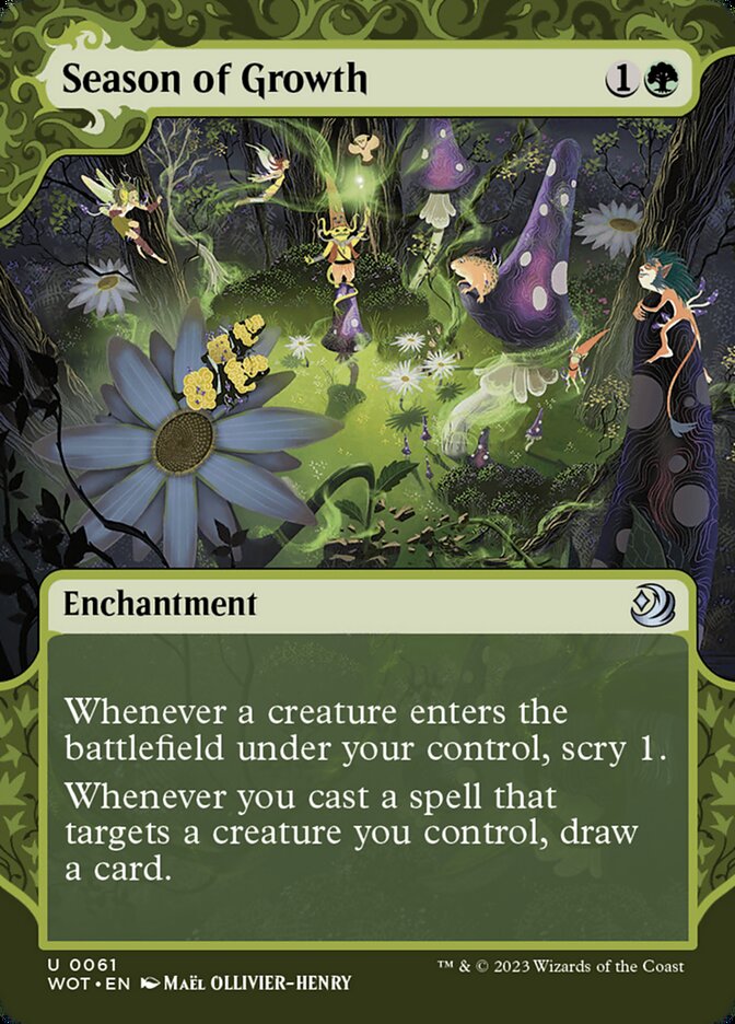 Season of Growth (#061) - (Foil): Wilds of Eldraine: Enchanting Tales