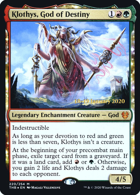 Klothys, God of Destiny (Prerelease) (Theros Beyond Death) - (Foil): Theros Beyond Death Promos