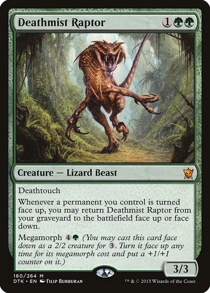 Deathmist Raptor - (Foil): Dragons of Tarkir