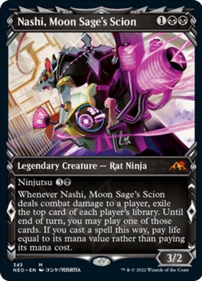 Nashi, Moon Sage's Scion (Showcase) - (Foil): Kamigawa: Neon Dynasty