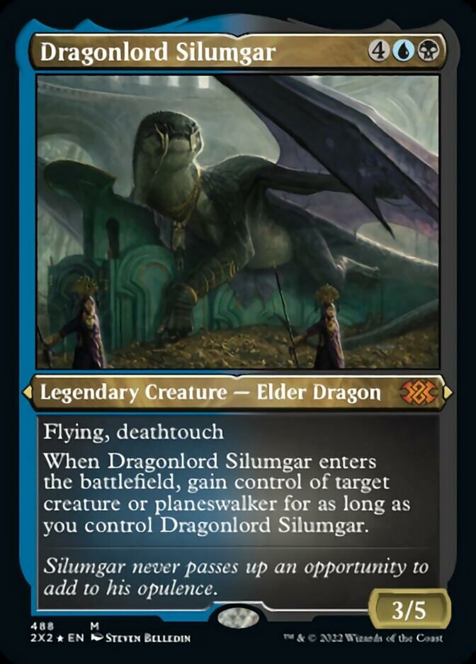Dragonlord Silumgar (Foil Etched) - (Foil): Double Masters 2022
