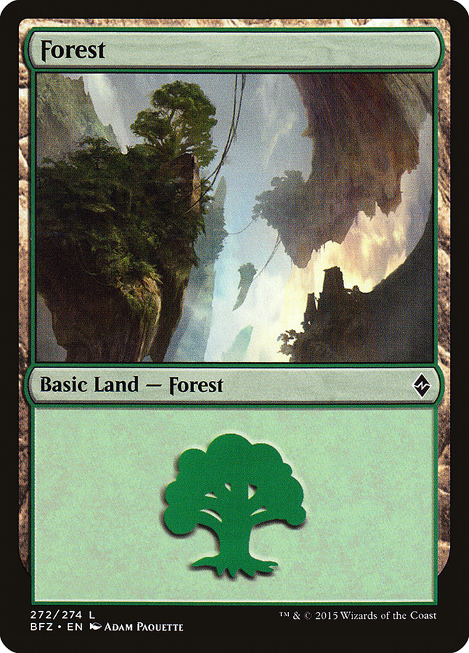Forest - (Foil): Battle for Zendikar