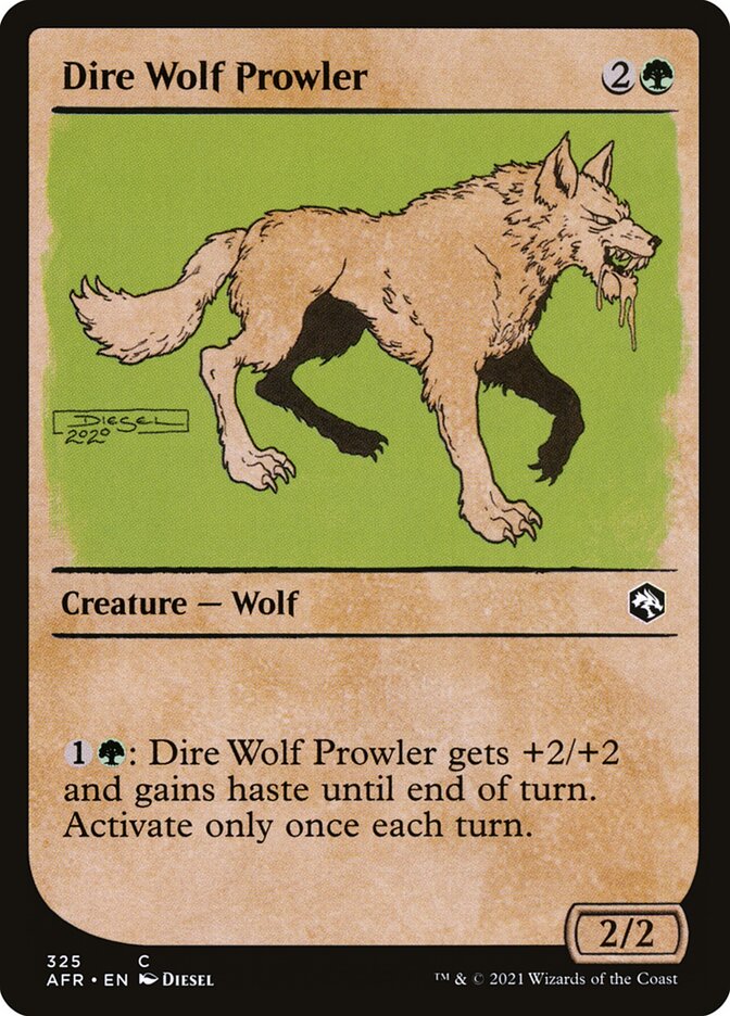 Dire Wolf Prowler (Showcase) - (Foil): Adventures in the Forgotten Realms
