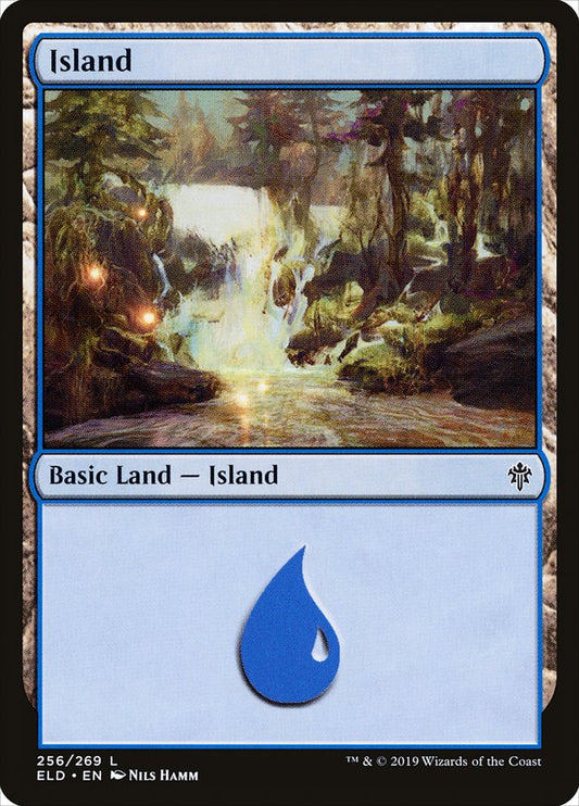 Island (#256) - (Foil): Throne of Eldraine