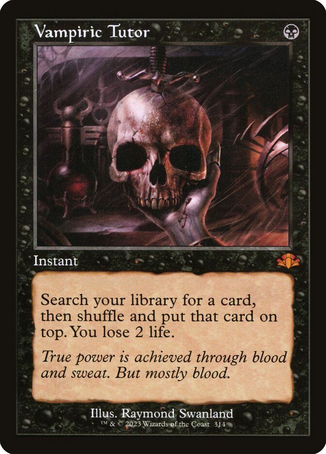 Vampiric Tutor (Retro Frame): Dominaria Remastered