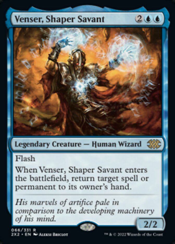 Venser, Shaper Savant - (Foil): Double Masters 2022