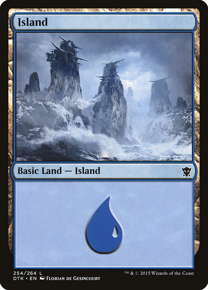 Island (#254) - (Foil): Dragons of Tarkir