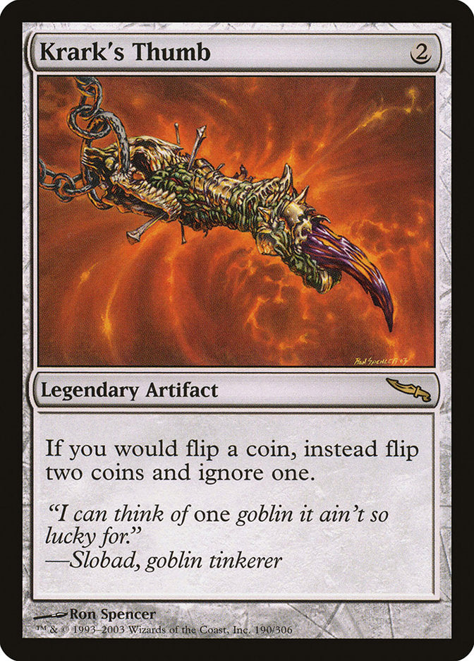 Krark's Thumb - (Foil): Mirrodin