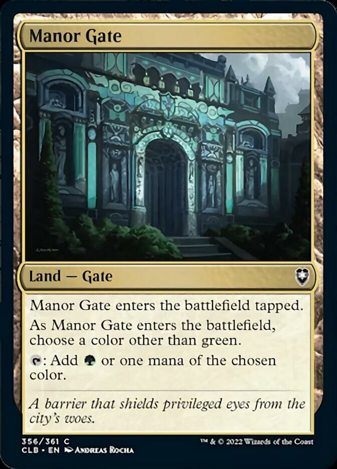 Manor Gate - (Foil): Commander Legends: Battle for Baldur's Gate