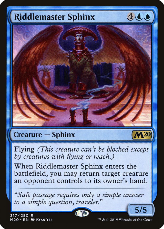 Riddlemaster Sphinx (Welcome Deck): Core Set 2020