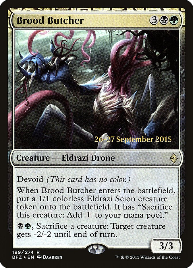 Brood Butcher (Prerelease) (Battle for Zendikar) - (Foil): Battle for Zendikar Promos