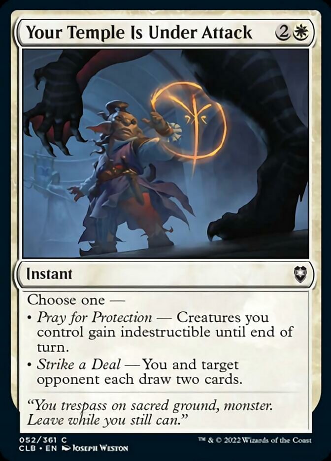 Your Temple Is Under Attack: Commander Legends: Battle for Baldur's Gate