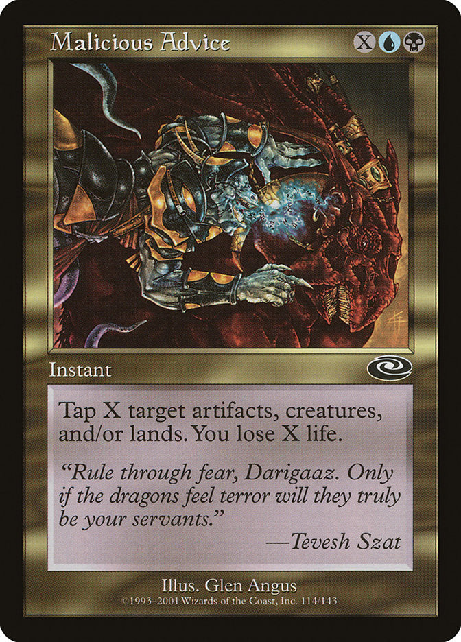 Malicious Advice: Planeshift