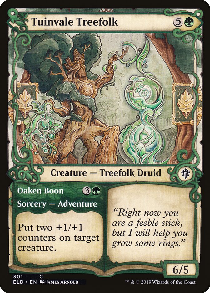 Tuinvale Treefolk // Oaken Boon - (Foil): Throne of Eldraine