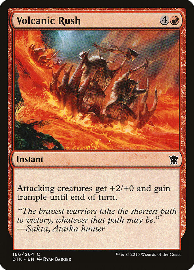 Volcanic Rush - (Foil): Dragons of Tarkir
