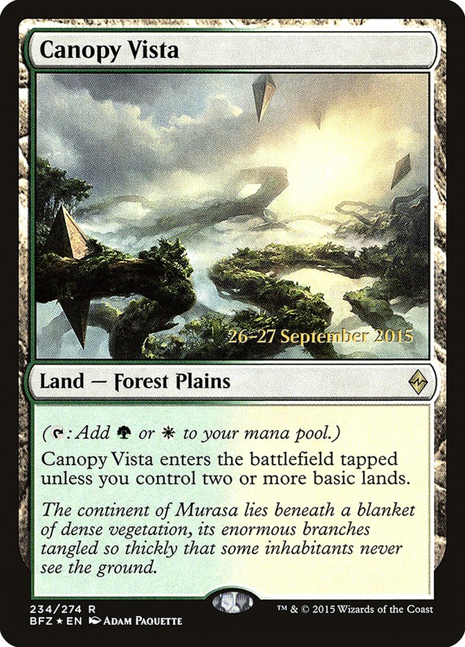 Canopy Vista (Prerelease) (Battle for Zendikar) - (Foil): Battle for Zendikar Promos