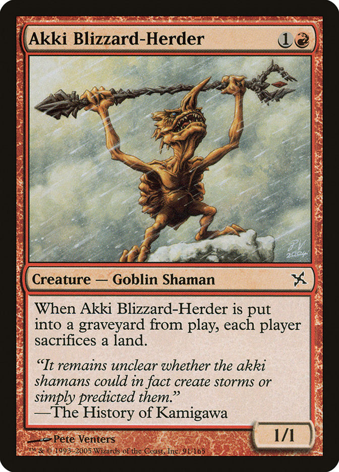 Akki Blizzard-Herder - (Foil): Betrayers of Kamigawa