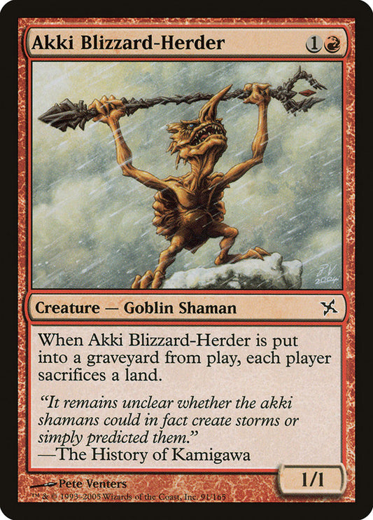 Akki Blizzard-Herder - (Foil): Betrayers of Kamigawa