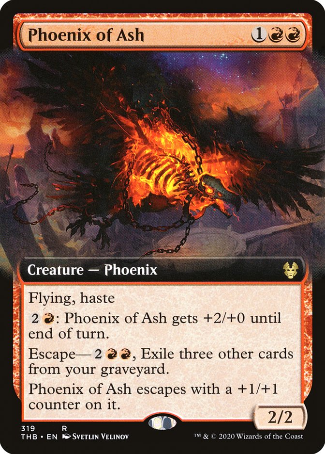 Phoenix of Ash (Extended Art) - (Foil): Theros Beyond Death