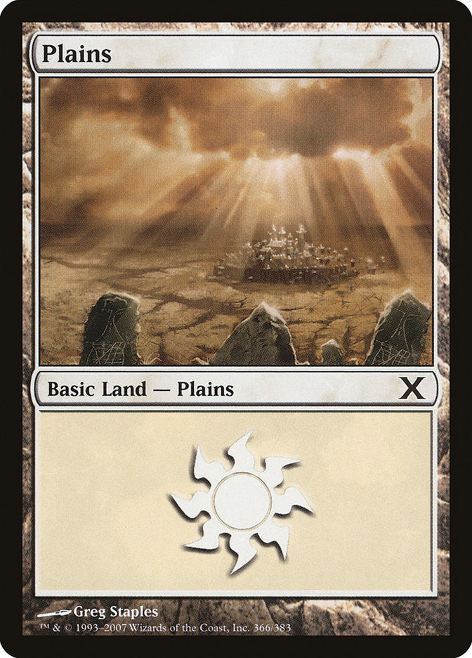 Plains (#366) - (Foil): Tenth Edition