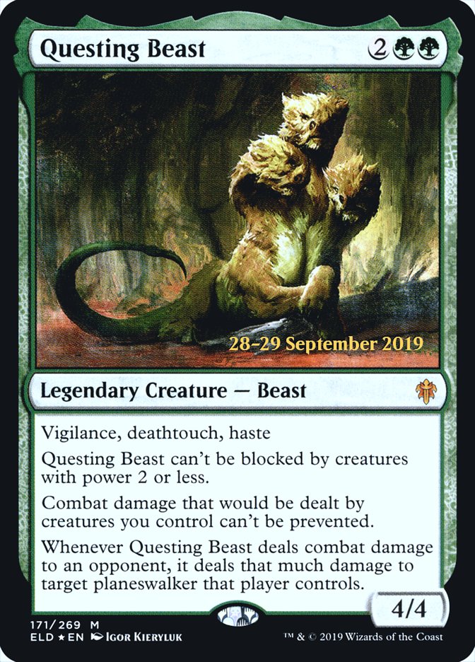 Questing Beast (Prerelease) (Throne of Eldraine) - (Foil): Throne of Eldraine Promos