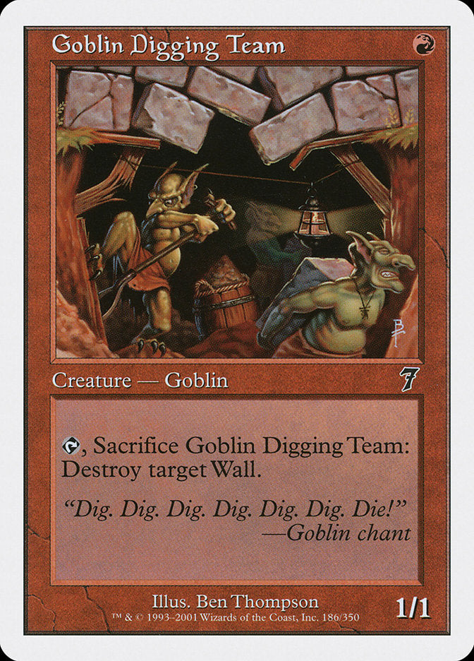 Goblin Digging Team - (Foil): Seventh Edition