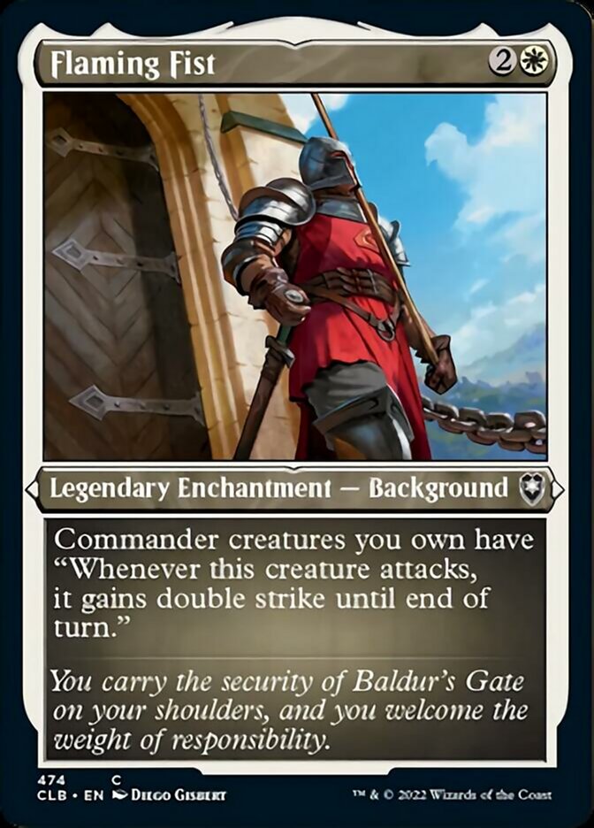 Flaming Fist (Foil Etched) - (Foil): Commander Legends: Battle for Baldur's Gate
