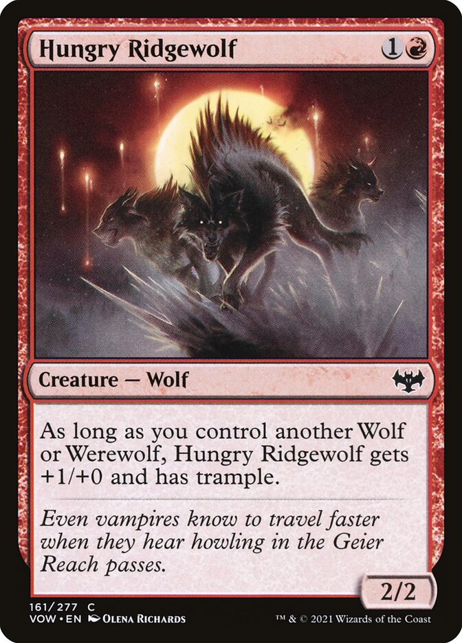 Hungry Ridgewolf - (Foil): Innistrad: Crimson Vow