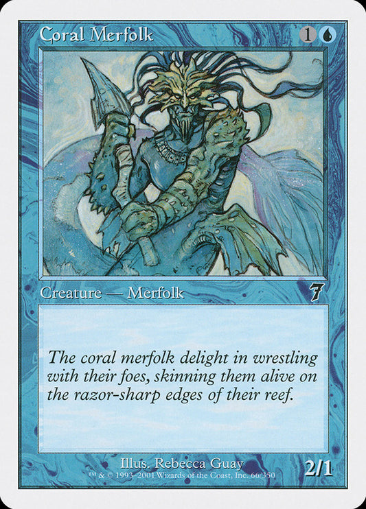 Coral Merfolk - (Foil): Seventh Edition