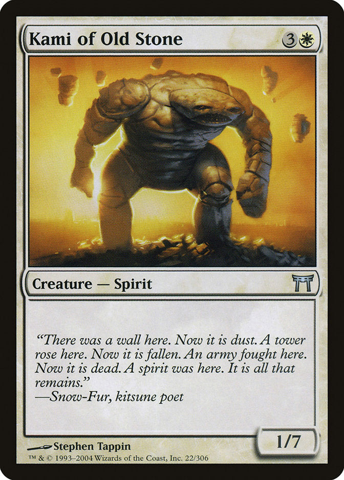 Kami of Old Stone - (Foil): Champions of Kamigawa