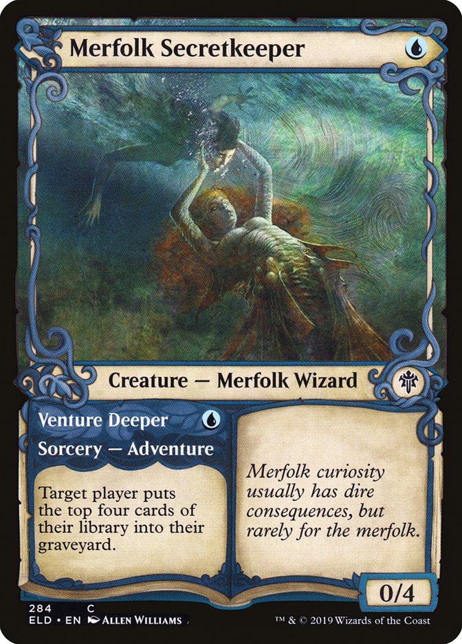 Merfolk Secretkeeper // Venture Deeper: Throne of Eldraine