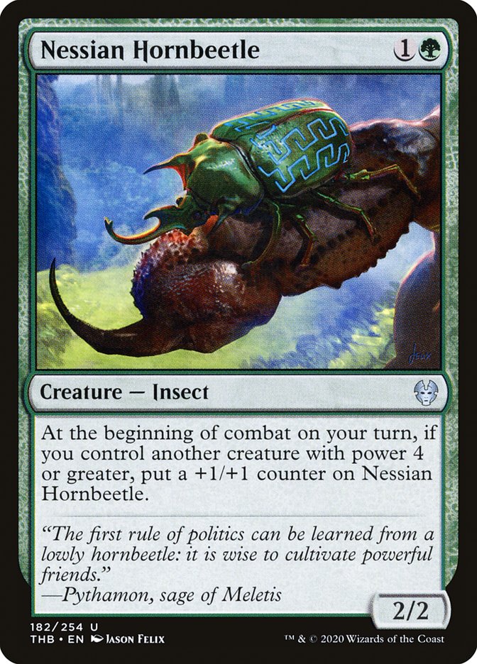Nessian Hornbeetle - (Foil): Theros Beyond Death