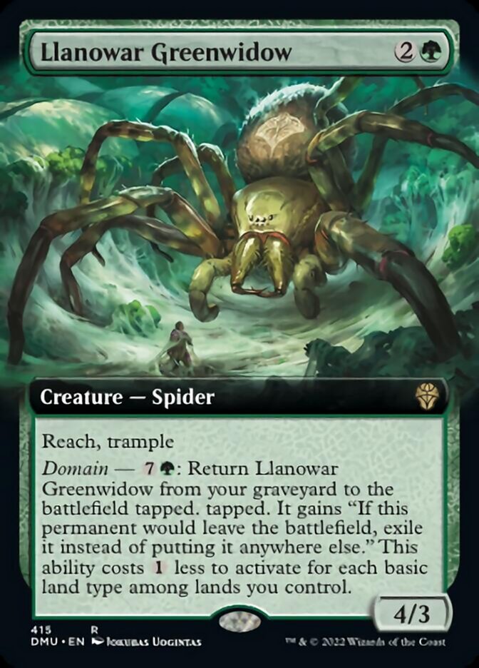 Llanowar Greenwidow (Extended Art) - (Foil): Dominaria United