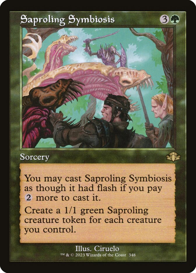Saproling Symbiosis (Retro Frame): Dominaria Remastered