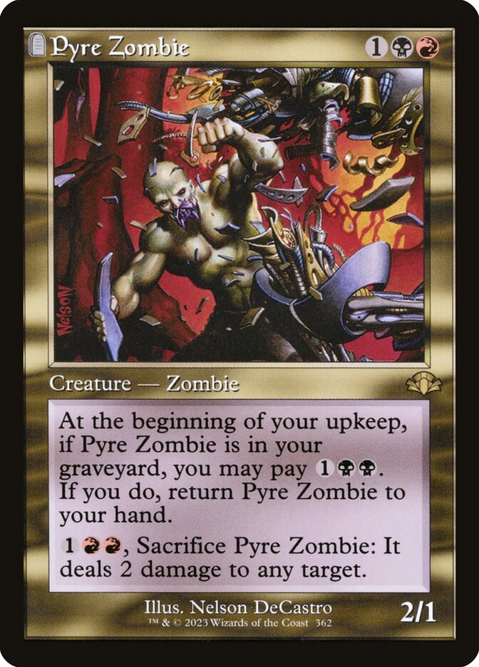 Pyre Zombie (Retro Frame) - (Foil): Dominaria Remastered