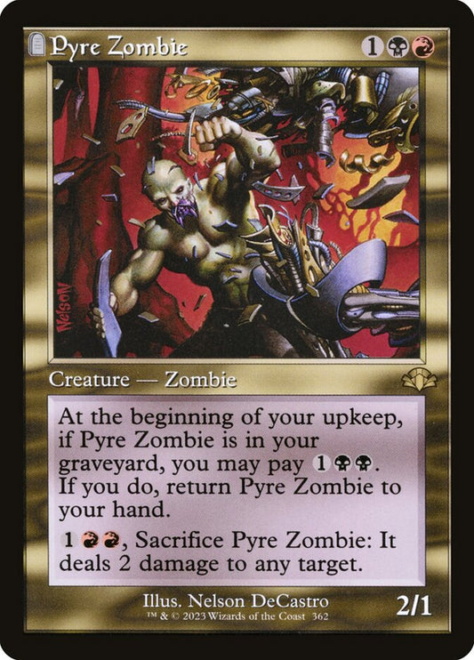 Pyre Zombie (Retro Frame) - (Foil): Dominaria Remastered