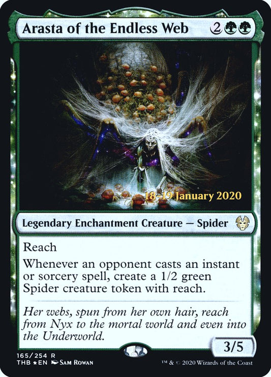 Arasta of the Endless Web (Prerelease) (Theros Beyond Death) - (Foil): Theros Beyond Death Promos