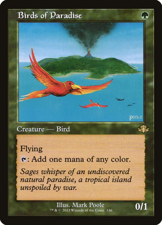 Birds of Paradise (Retro Frame) - (Foil): Dominaria Remastered