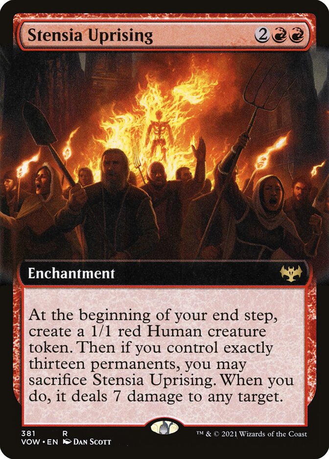 Stensia Uprising (Extended Art) - (Foil): Innistrad: Crimson Vow