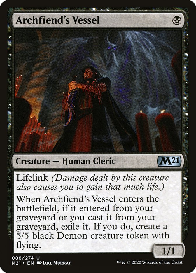 Archfiend's Vessel - (Foil): Core Set 2021