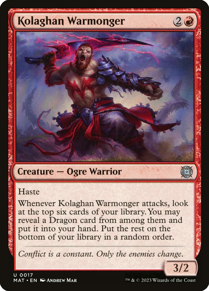 Kolaghan Warmonger - (Foil): March of the Machine: The Aftermath