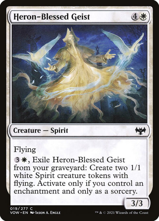 Heron-Blessed Geist - (Foil): Innistrad: Crimson Vow