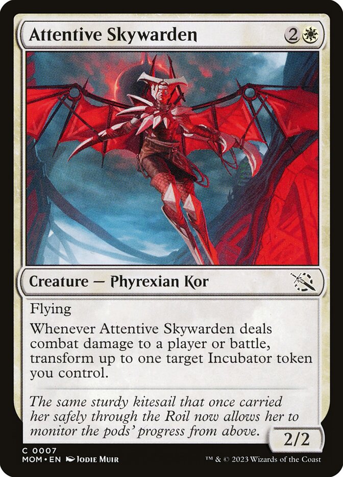 Attentive Skywarden - (Foil): March of the Machine