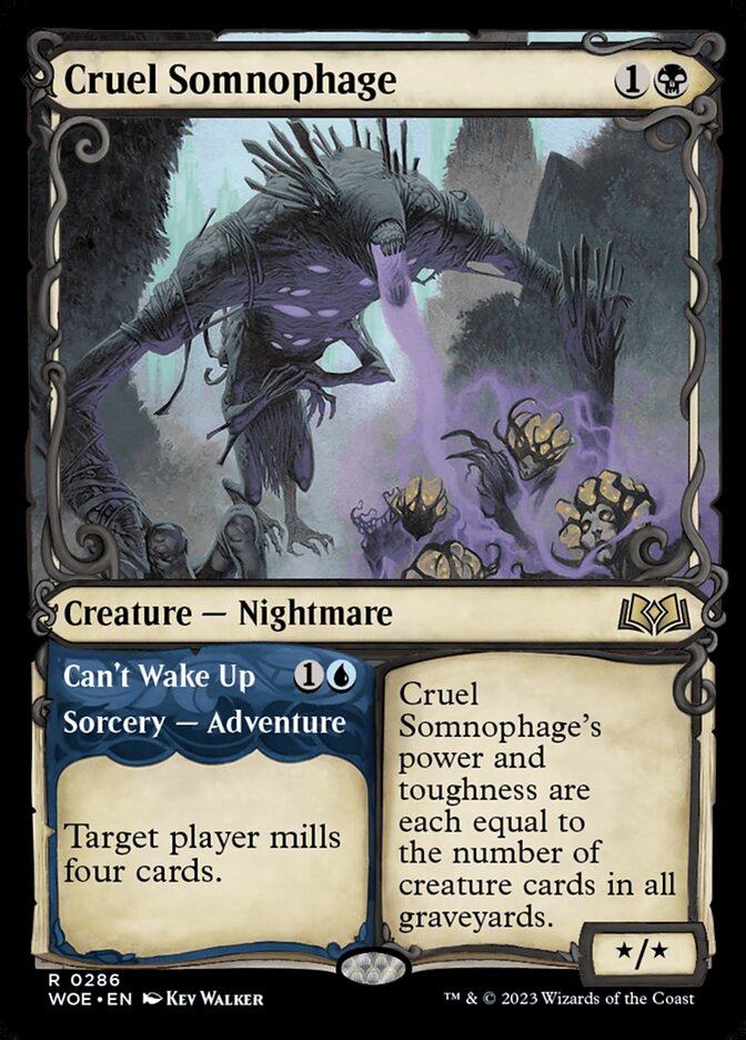 Cruel Somnophage // Can't Wake Up (Showcase): Wilds of Eldraine