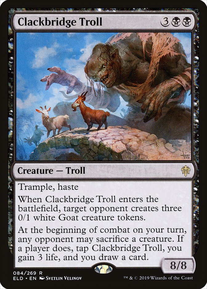 Clackbridge Troll - (Foil): Throne of Eldraine