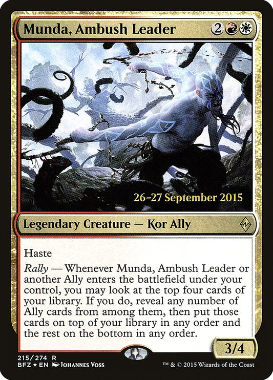 Munda, Ambush Leader (Prerelease) (Battle for Zendikar) - (Foil): Battle for Zendikar Promos