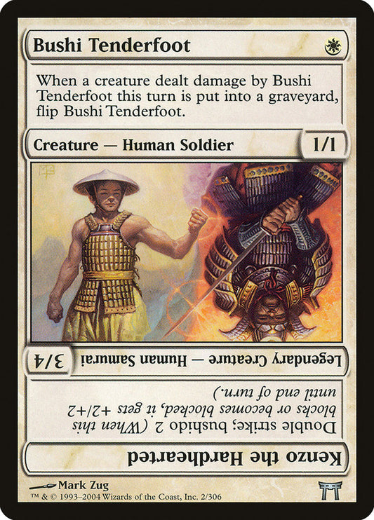 Bushi Tenderfoot // Kenzo the Hardhearted - (Foil): Champions of Kamigawa