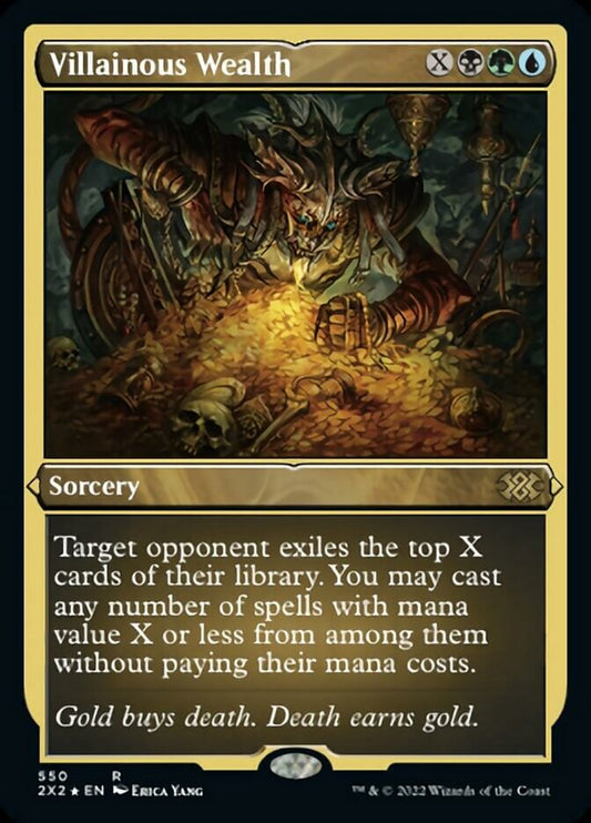 Villainous Wealth (Foil Etched) - (Foil): Double Masters 2022