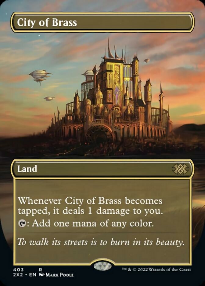 City of Brass (Borderless) - (Foil): Double Masters 2022