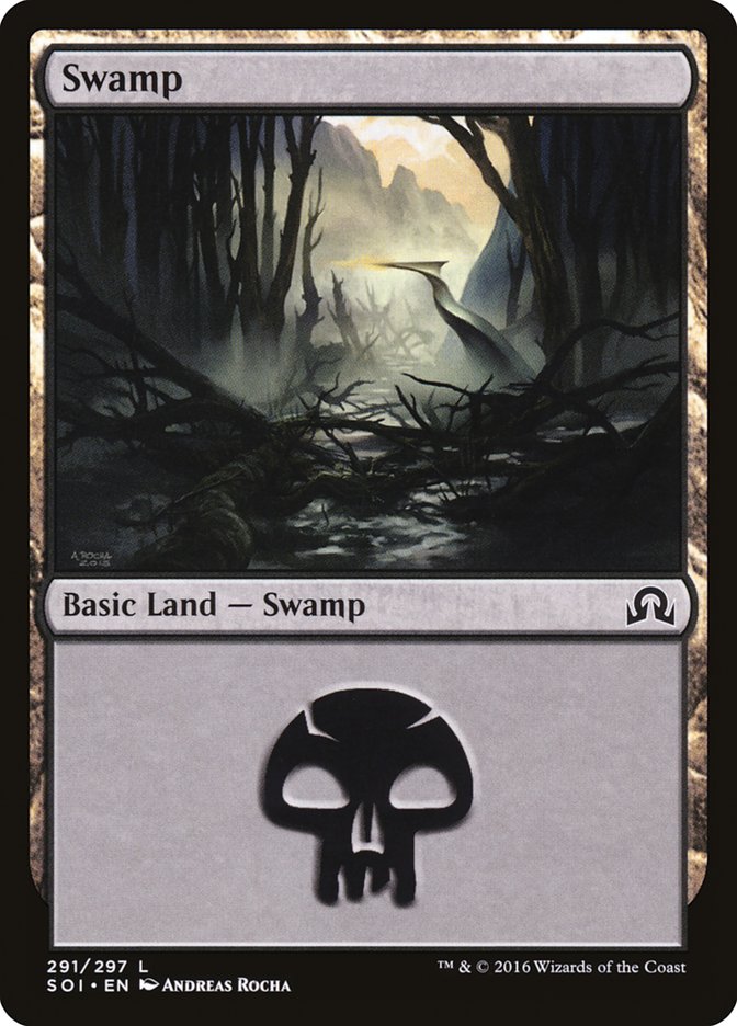 Swamp (#291) - (Foil): Shadows over Innistrad